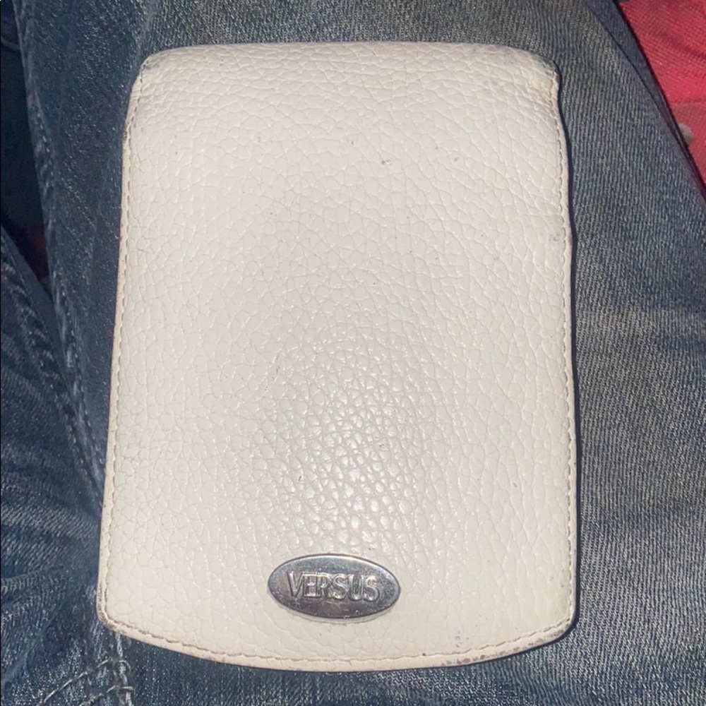 Versus Versace white leather wallet